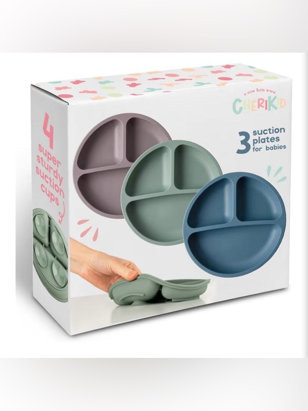 Toddler Plates - FEATURES SUPER STRONG QUADRUPLE SUCTION (NEW)